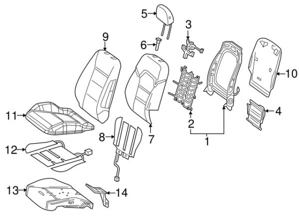 A2469140900 - Mercedes-Benz spring for backrest cushions front left A2469140900