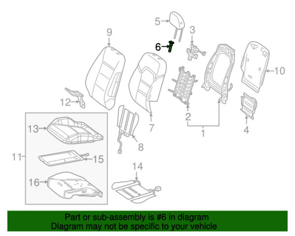 A24697001417H52 - Mercedes-Benz GLA B-CLASS FRONT LEFT INNER HEADREST GUIDE A24697001417H52