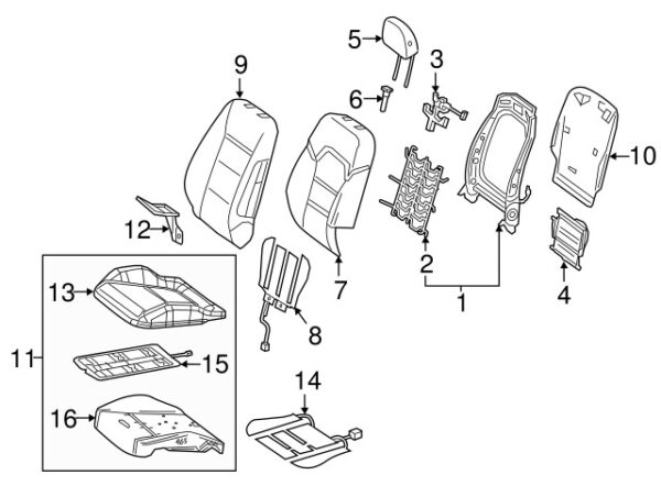 A24697001417H52 - Mercedes-Benz GLA B-CLASS FRONT LEFT INNER HEADREST GUIDE A24697001417H52