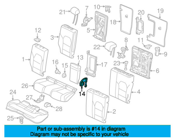 A2469730146 - Mercedes-Benz Left Seat Armrest Bracket A2469730146