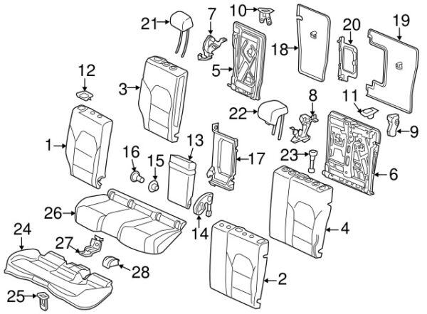 A2469730146 - Mercedes-Benz Left Seat Armrest Bracket A2469730146