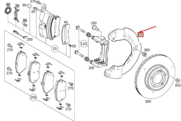 A2474210220 - Genuine Mercedes-Benz CLA 180 d Coup Brake Disc Cover A2474210220