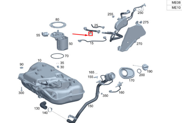 A2474701404 - NEW MERCEDES-BENZ GLA H247 FUEL BLOODLINE A2474701404 ORIGINAL