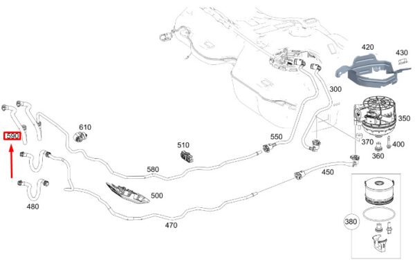 A2474702104 - NEW MERCEDES-BENZ GLB X247 FUEL HOSE A2474702104 GENUINE
