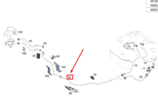 A2474709403 - Mercedes-Benz CLA C118 Fuel Supply Line A2474709403 NEW ORIGINAL