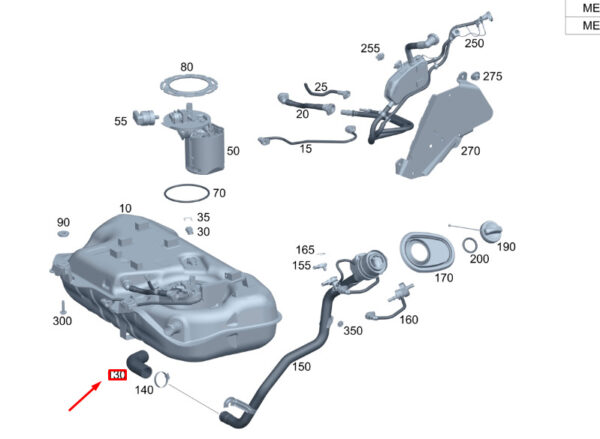 A2474761800 - NEW MERCEDES-BENZ GLA H247 FUEL HOSE A2474761800