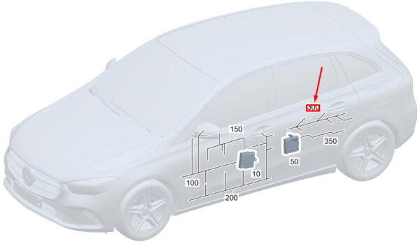 A2475401710 - New MERCEDES-BENZ GLA H247 Rear Right Door Wiring A2475401710