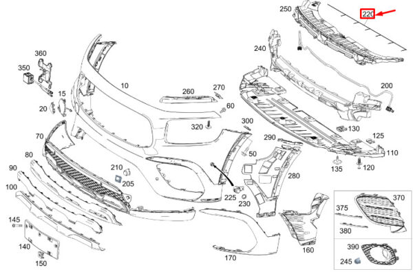 A2475404509 - NEW MERCEDES-BENZ GLB X247 FRONT PARKING AID WIRING A2475404509