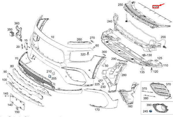 A2475404609 - MERCEDES-BENZ GLB X247 Front Parking Aid Wiring Harness A2475404609 NEW GENUINE