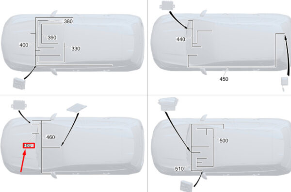 A2475408815 - NEW MB GLA H247 CELLULAR PHONE/HEATER ANTENNA HARNESS LHD A2475408815
