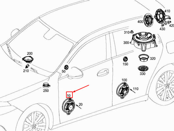 A2478201402 - NEW MERCEDES-BENZ A W177 HOUSE SPEAKERS A2478201402 ORIGINAL