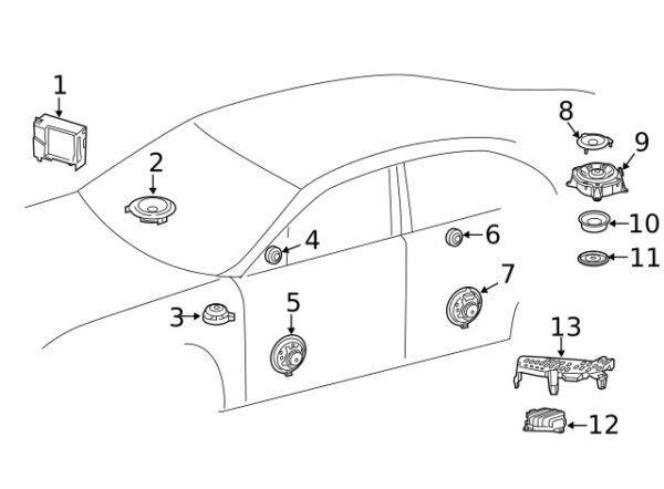 A2478209001 - Mercedes-Benz rear speakers A2478209001