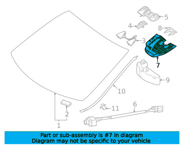 A24782128009051 - Mercedes-Benz Front Interior Mirror Cover A24782128009051