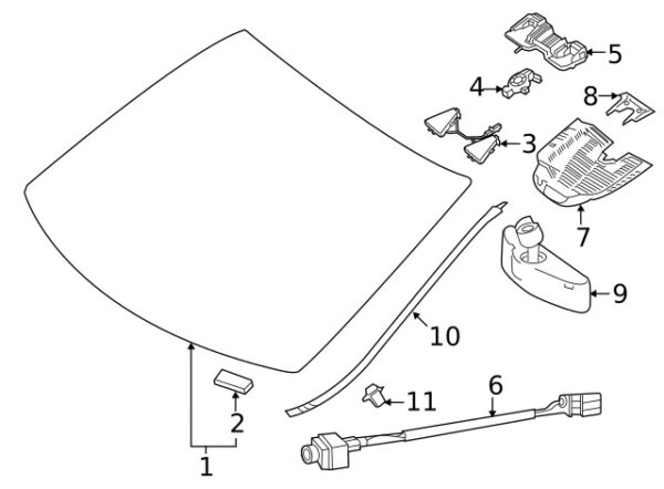 A24782128009051 - Mercedes-Benz Front Interior Mirror Cover A24782128009051