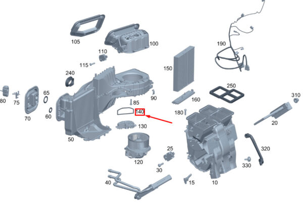 A2478350900 - NEW MERCEDES-BENZ GLA H247 BLOWER REGULATOR SEALING FRAME A2478350900 GENUINE