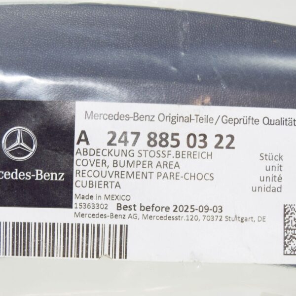 A2478850322 - MB GLB X247 Rear Right Rearward Wheel Arch Molding A2478850322 NEW GENUINE