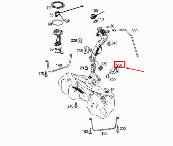 A2534703300 - NEW MERCEDES-BENZ GLC X253 RIGHT FUEL TANK MOUNT PLATE A2534703300 ORIGINAL