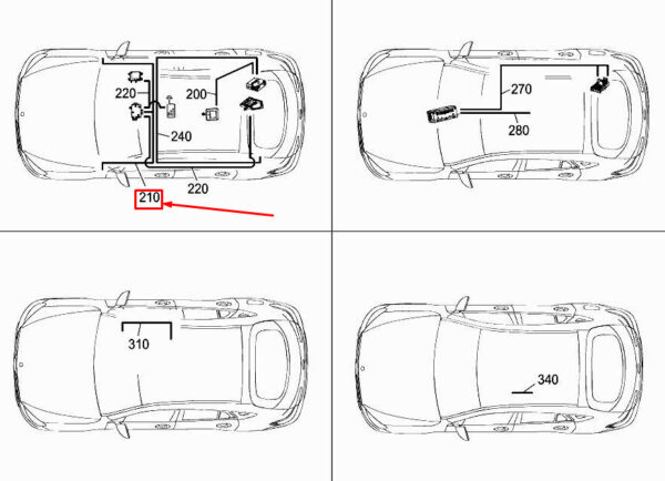 A2535404308 - Mercedes-Benz GLC X253 Antenna Electric Harness A2535404308 NEW ORIGINAL
