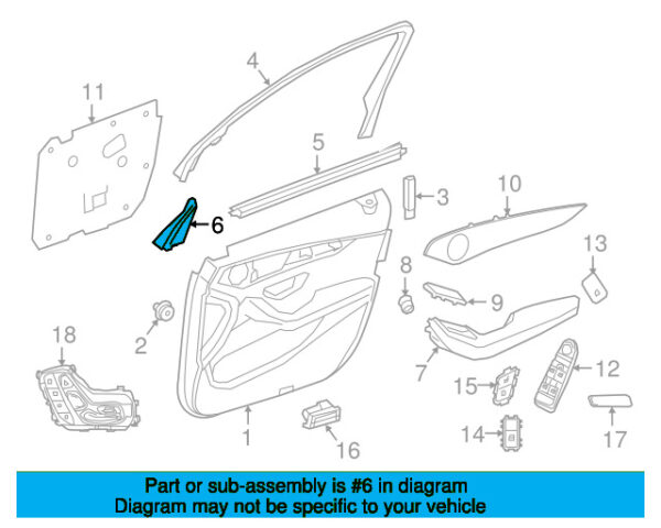A25372002489051 - Mercedes-Benz GLC-Class X253/C253 Front Right Door Panel Insert A25372002489051