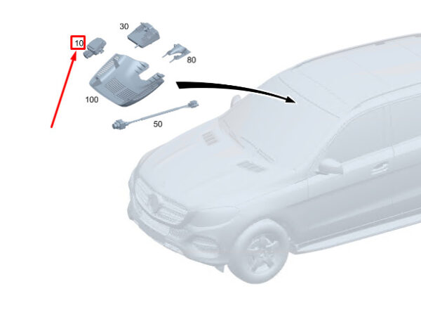 A2539008007 - New MERCEDES-BENZ EQC Rain Sensor A2539008007