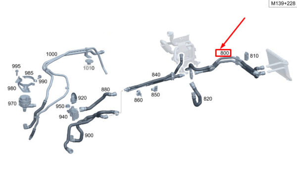 A2545064600 - Mercedes-Benz C W206 C43 AMG Heating Line LHD A2545064600 NEW ORIGINAL