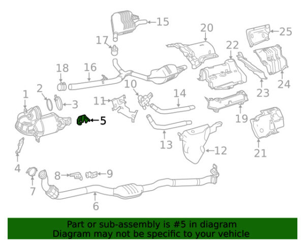 A2561420040 - NEW MERCEDES-BENZ CLS AMG-CLASS REAR CATALYTIC CONVERTER BRACKET A2561420040