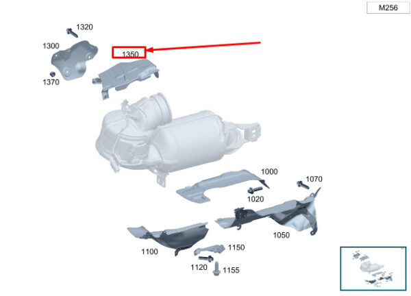 A2561422900 - Mercedes-Benz S W223 Flue Gas Turbocharger Shield A2561422900, Original Part