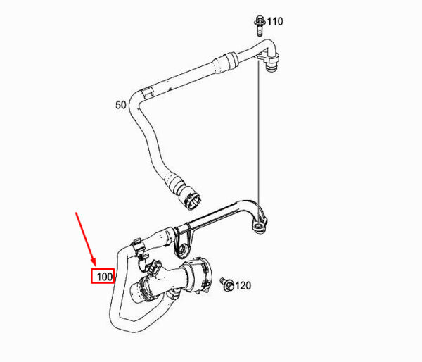 A2562031102 - NEW MERCEDES-BENZ CLS C257 ENGINE FEED LINE A2562031102