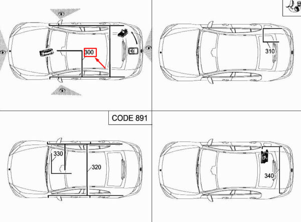 A2575403006 - NEW MERCEDES-BENZ CLS C257 REAR VIEW CAMERA HARNESS A2575403006 GENUINE
