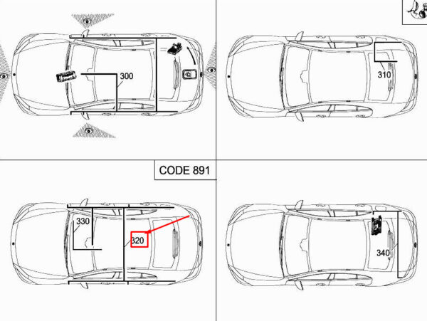 A2575405205 - NEW MERCEDES-BENZ CLS C257 AMBIENT ILLUMINATION HARNESS A2575405205 GENUINE