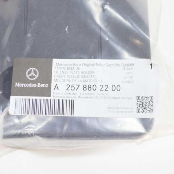A2578802200 - MERCEDES-BENZ CLS C257 Front Bumper License Plate Holder A2578802200 NEW GENUINE