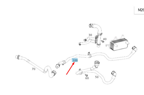 A2642000901 - NEW MERCEDES-BENZ CLS C257 OIL COOLER RETURN LINE A2642000901 GENUINE