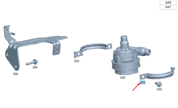 A2642010100 - MERCEDES-BENZ CLS C257 WATER PUMP BRACKET A2642010100 NEW GENUINE