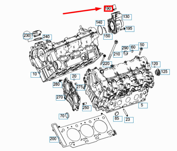 A2700500122 - NEW MB C W204 HIGH PRESSURE PUMP DRIVE HOUSING ROLLER SHOCK A2700500122 ORIGINAL