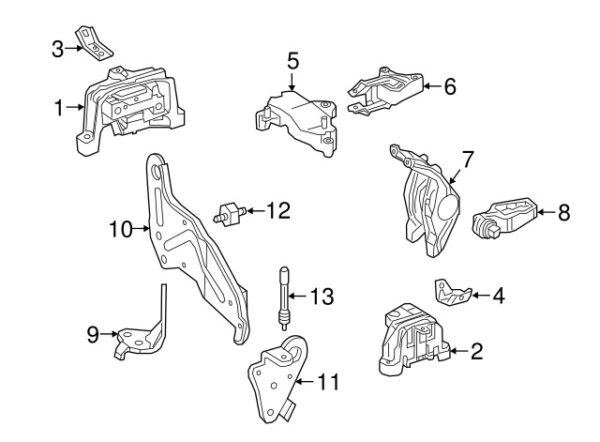 A2702230241 - NEW MERCEDES BENZ GLA CLASS REAR LEFT ENGINE MOUNT A2702230241 GENUINE