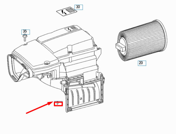A2710900901 - NEW MERCEDES-BENZ C W204 AIR FILTER BOX A2710900901 ORIGINAL