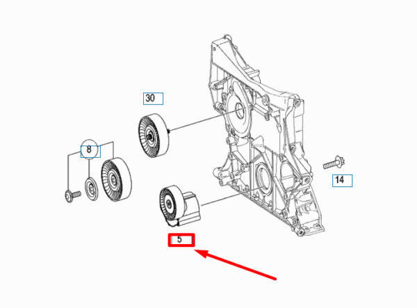 A2712000470 - NEW MERCEDES-BENZ SPRINTER W906 BELT TENSIONER A2712000470 ORIGINAL