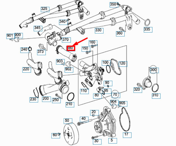 A2712030282 - NEW MERCEDES-BENZ C W204 VALVE THERMOSTAT PANTS A2712030282 GENUINE