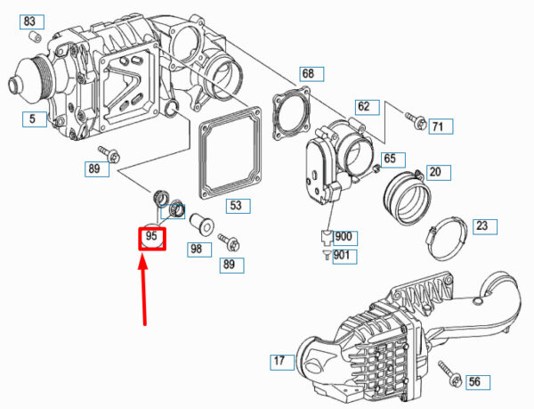 A2719870043 - NEW MB C W204 COMPRESSOR ON MOTOR HOLDER RUBBER CASE A2719870043 ORIGINAL