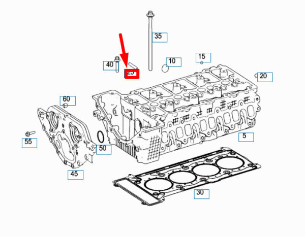 A2719900005 - New MB C W204 Cylinder Head To Exhaust Manifold Stud Bolt A2719900005
