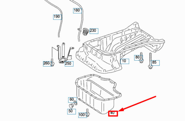 A2720101028 - NEW MERCEDES-BENZ S W221 ENGINE OIL PAN LOWER PART A2720101028 ORIGINAL