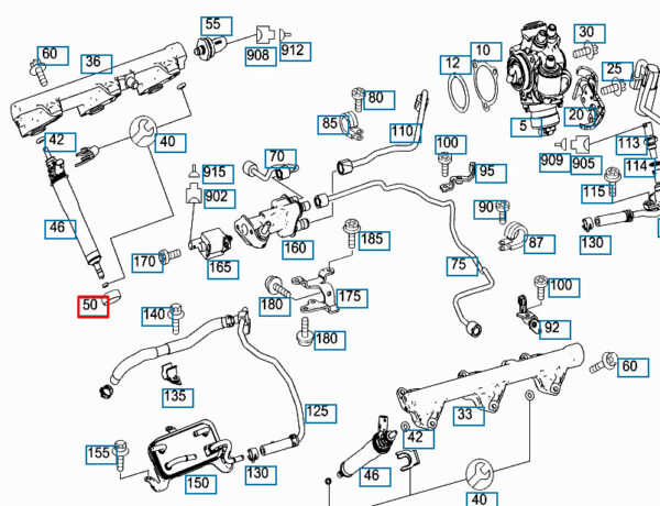 A2720160321 - NEW MERCEDES-BENZ C W204 INJECTOR SEALING GASKET A2720160321 ORIGINAL