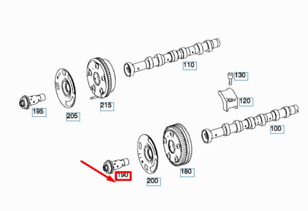 A2720500478 - NEW MERCEDES-BENZ C W204 INTAKE CAMSHAFT VALVE A2720500478 ORIGINAL