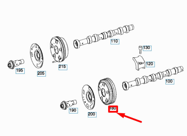 A2720505247 - NEW MERCEDES-BENZ ML W164 CAMSHAFT INLET LEFT ADJUSTER A2720505247 ORIGINAL