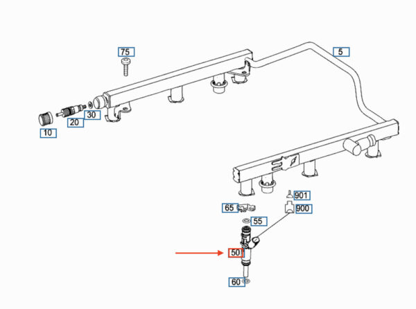A2720780249 - NEW MERCEDES-BENZ ML W164 FUEL INJECTOR A2720780249