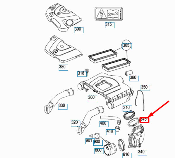 A2731410780 - NEW MERCEDES-BENZ S W221 AIR DUCT SEALING SHIM A2731410780 ORIGINAL