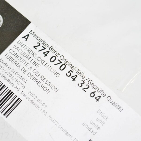 A2740705432 - Mercedes-Benz C W204 vacuum pump line A2740705432 new original