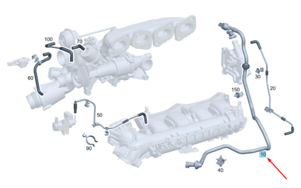 A2742300056 - MERCEDES-BENZ E W213 VACUUM PUMP LINE A2742300056 NEW GENUINE