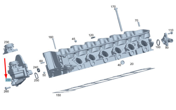A2750101135 - NEW MERCEDES-BENZ SL R231 RIGHT CYLINDER HEAD END COVER A2750101135 ORIGINAL