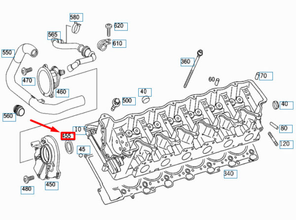 A2759970346 - NEW MB CL C215 LEFT CYLINDER HEAD COVER SEALING RING A2759970346 ORIGINAL